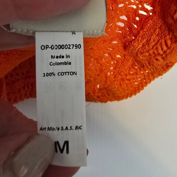 Maaji Colorful Dye Kyrie Crochet Shirt Short Sleeve Cropped Ombre Medium NEW - Picture 7 of 8